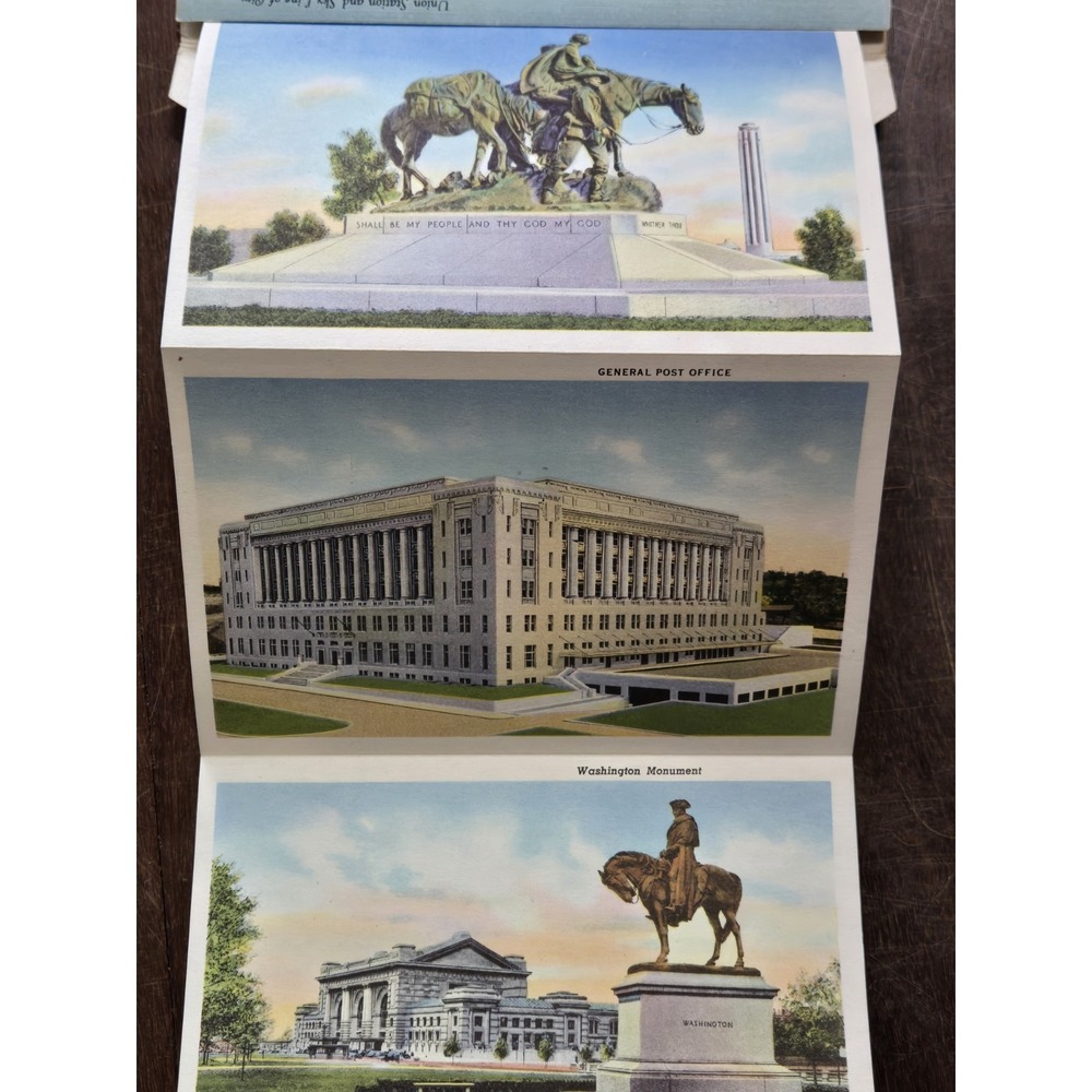 Vintage 40s SOUVENIR FOLDER of GREATER KANSAS CITY Postcard Album, Attractions - Picture 10 of 16